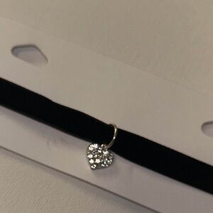 chic black suede-like choker